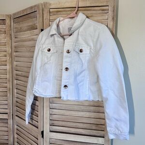 Women's White Denim Jacket